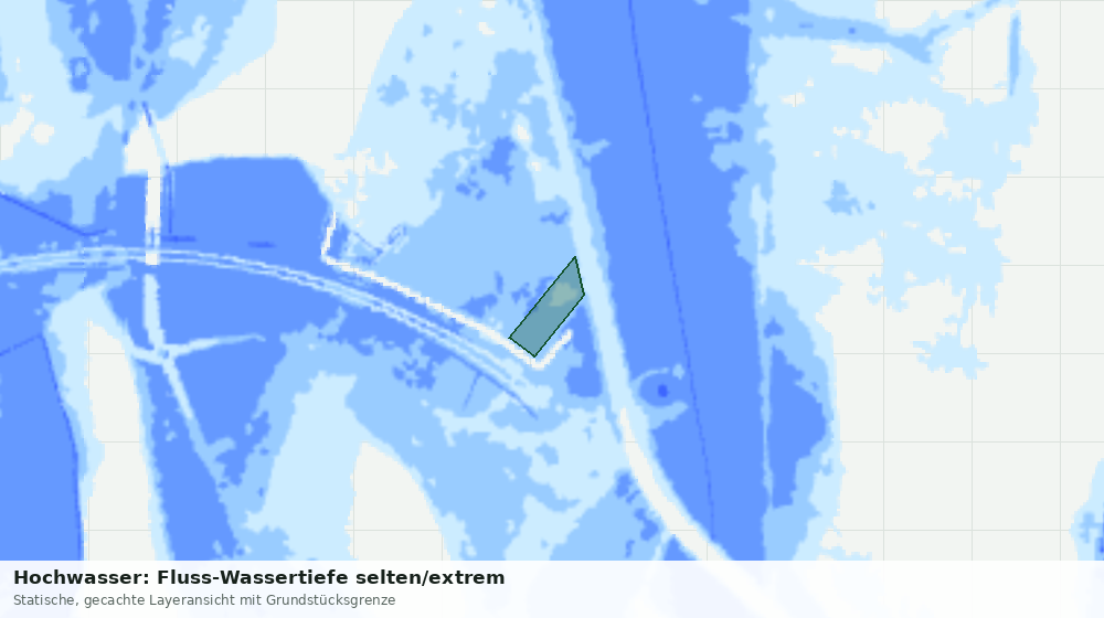 Statische Kartenansicht: Hochwasser: Fluss-Wassertiefe selten/extrem