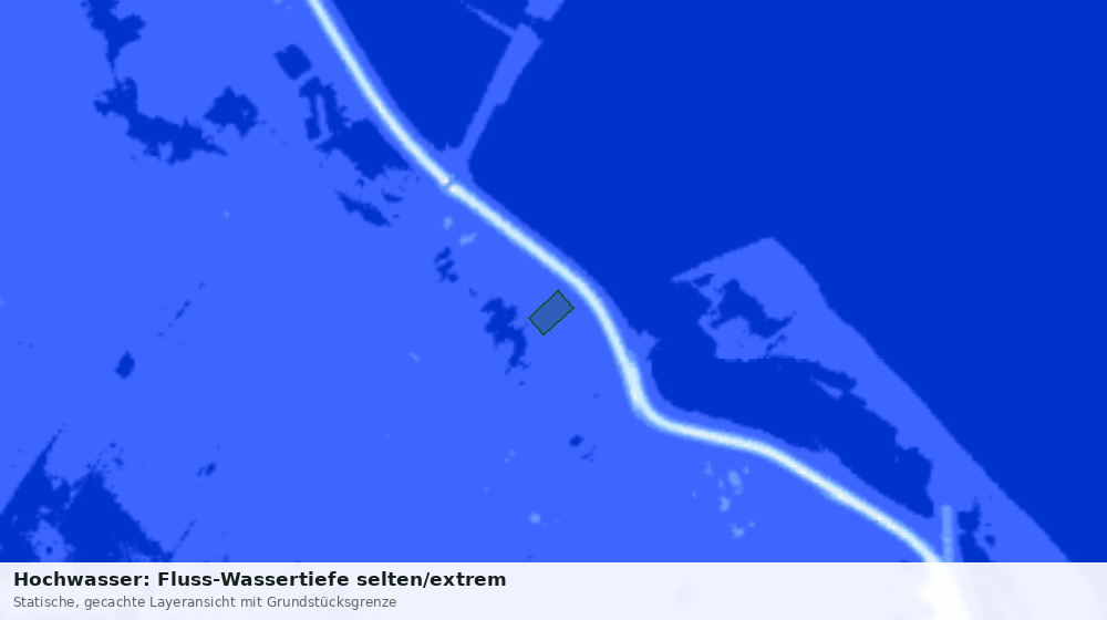 Statische Kartenansicht: Hochwasser: Fluss-Wassertiefe selten/extrem
