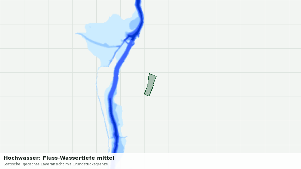 Statische Kartenansicht: Hochwasser: Fluss-Wassertiefe mittel