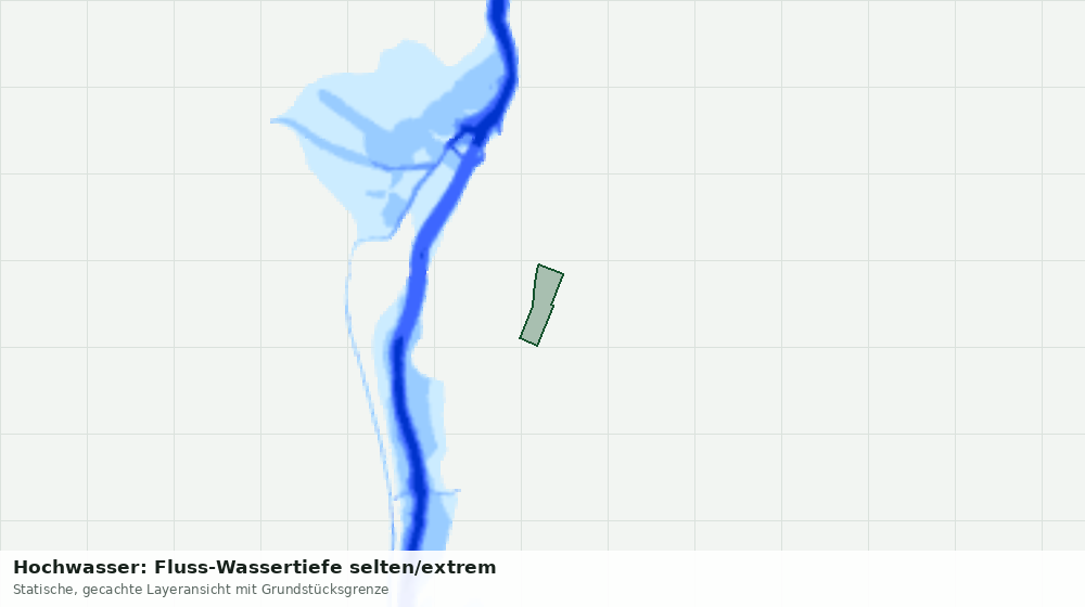 Statische Kartenansicht: Hochwasser: Fluss-Wassertiefe selten/extrem