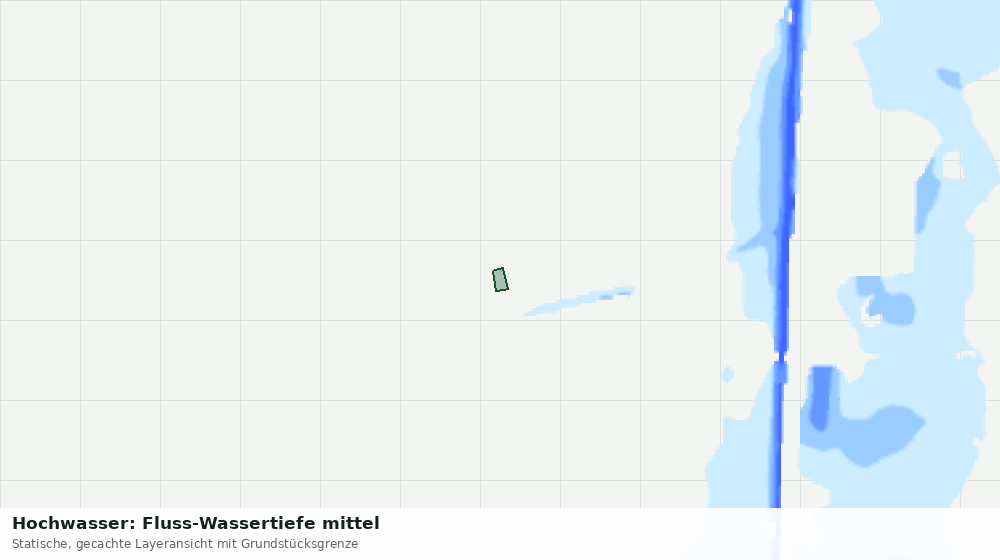 Statische Kartenansicht: Hochwasser: Fluss-Wassertiefe mittel