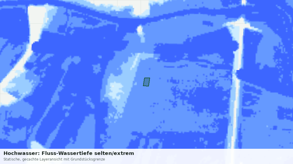 Statische Kartenansicht: Hochwasser: Fluss-Wassertiefe selten/extrem