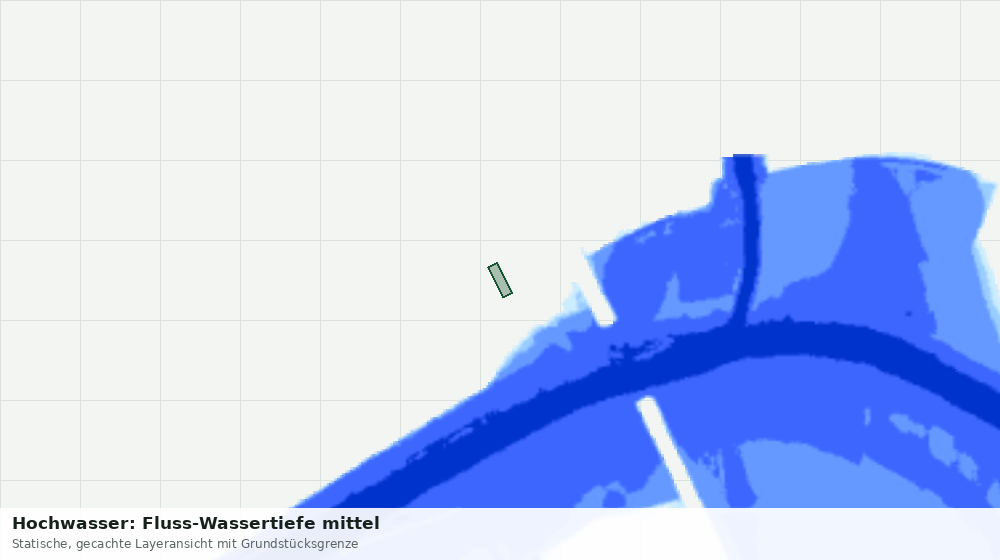 Statische Kartenansicht: Hochwasser: Fluss-Wassertiefe mittel
