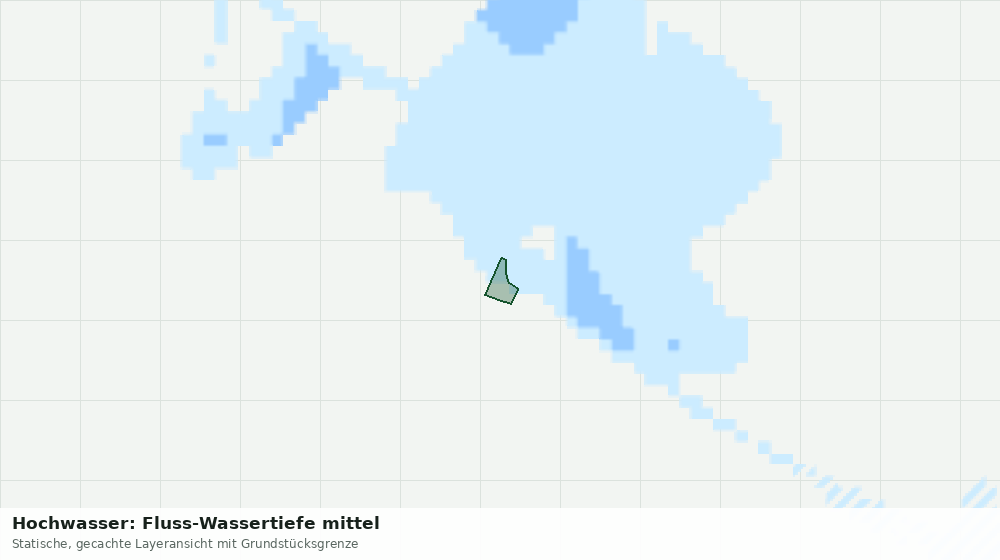 Statische Kartenansicht: Hochwasser: Fluss-Wassertiefe mittel