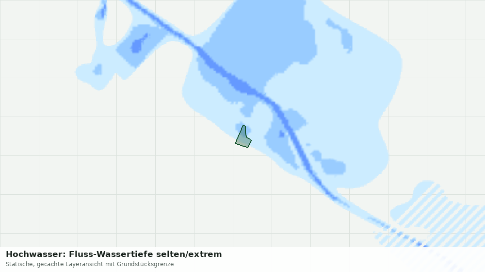 Statische Kartenansicht: Hochwasser: Fluss-Wassertiefe selten/extrem
