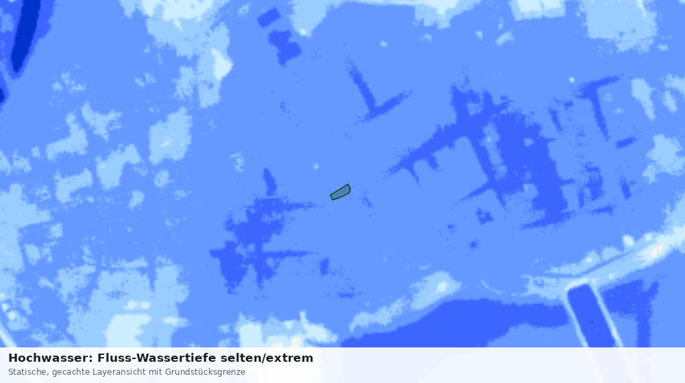 Statische Kartenansicht: Hochwasser: Fluss-Wassertiefe selten/extrem