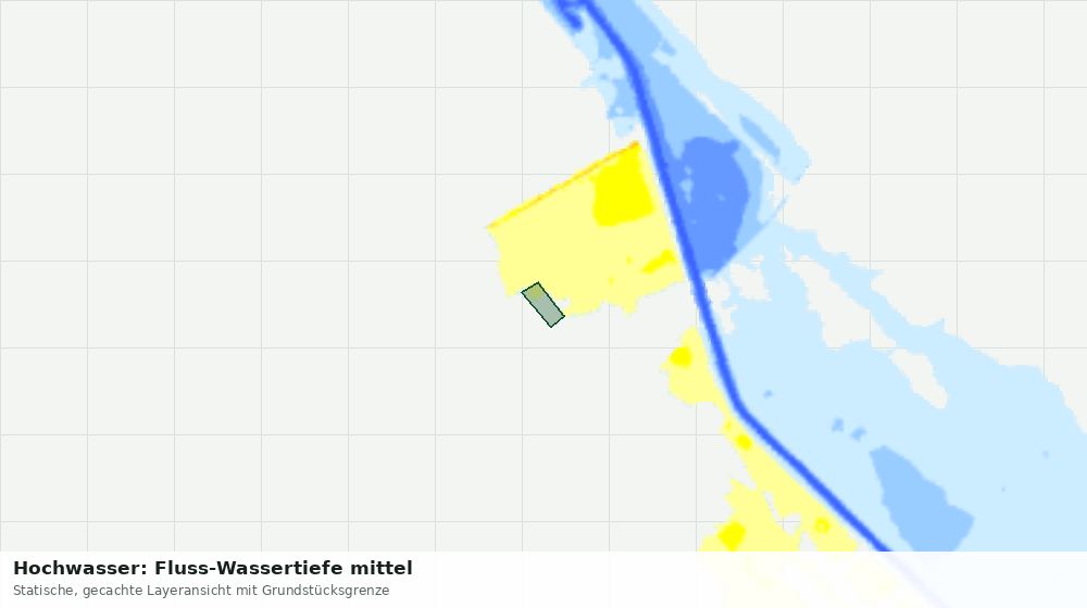 Statische Kartenansicht: Hochwasser: Fluss-Wassertiefe mittel