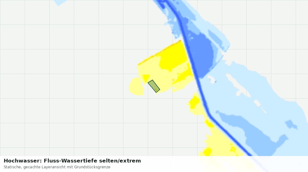 Statische Kartenansicht: Hochwasser: Fluss-Wassertiefe selten/extrem