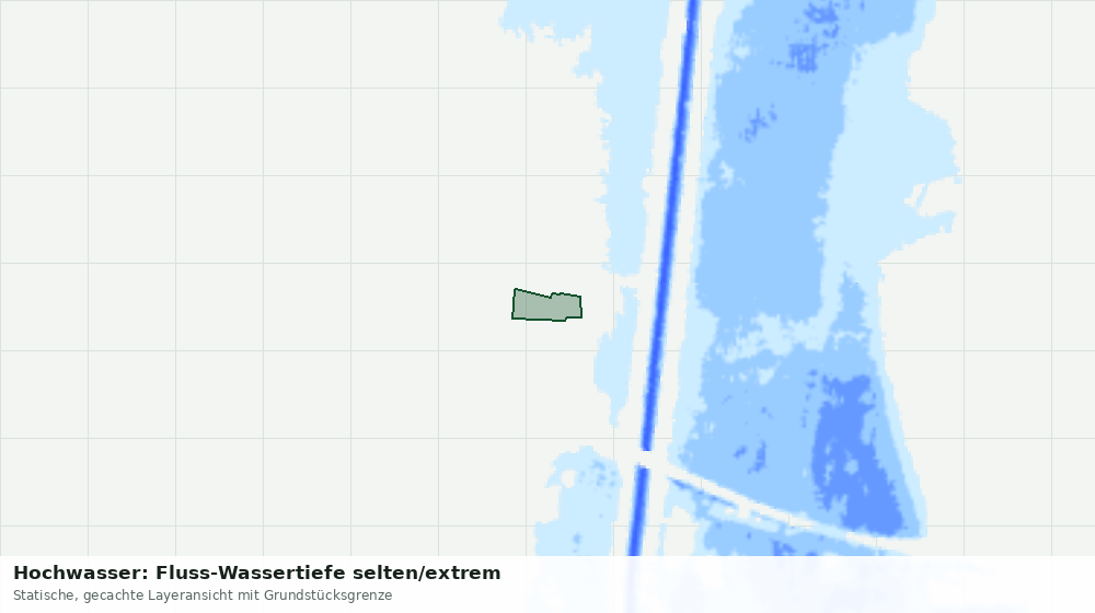 Statische Kartenansicht: Hochwasser: Fluss-Wassertiefe selten/extrem