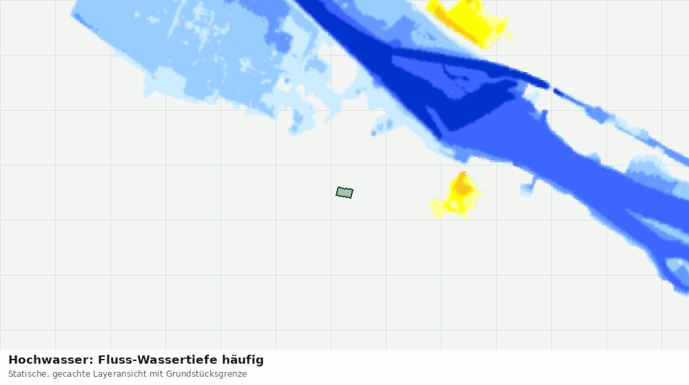 Statische Kartenansicht: Hochwasser: Fluss-Wassertiefe häufig