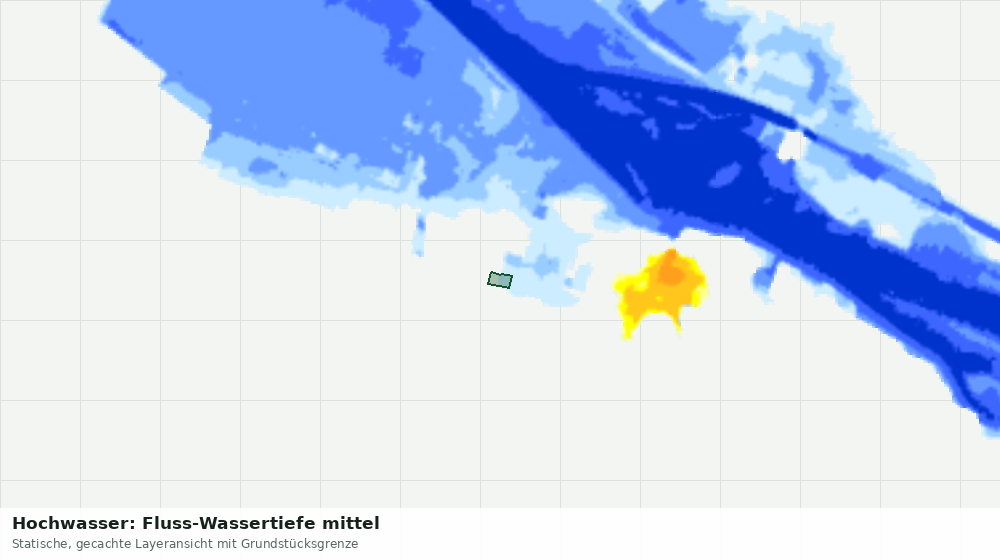 Statische Kartenansicht: Hochwasser: Fluss-Wassertiefe mittel