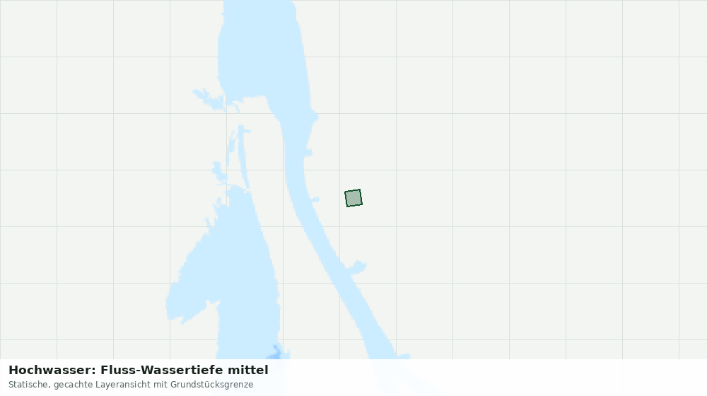 Statische Kartenansicht: Hochwasser: Fluss-Wassertiefe mittel