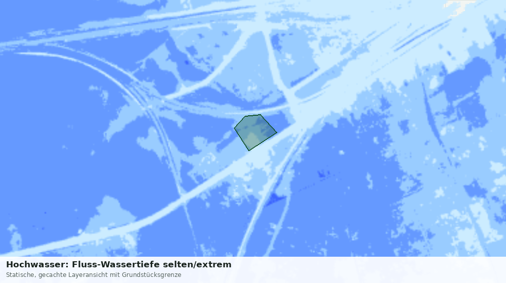 Statische Kartenansicht: Hochwasser: Fluss-Wassertiefe selten/extrem