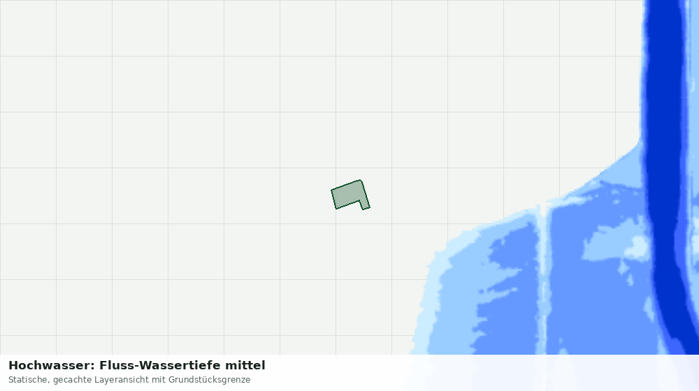 Statische Kartenansicht: Hochwasser: Fluss-Wassertiefe mittel