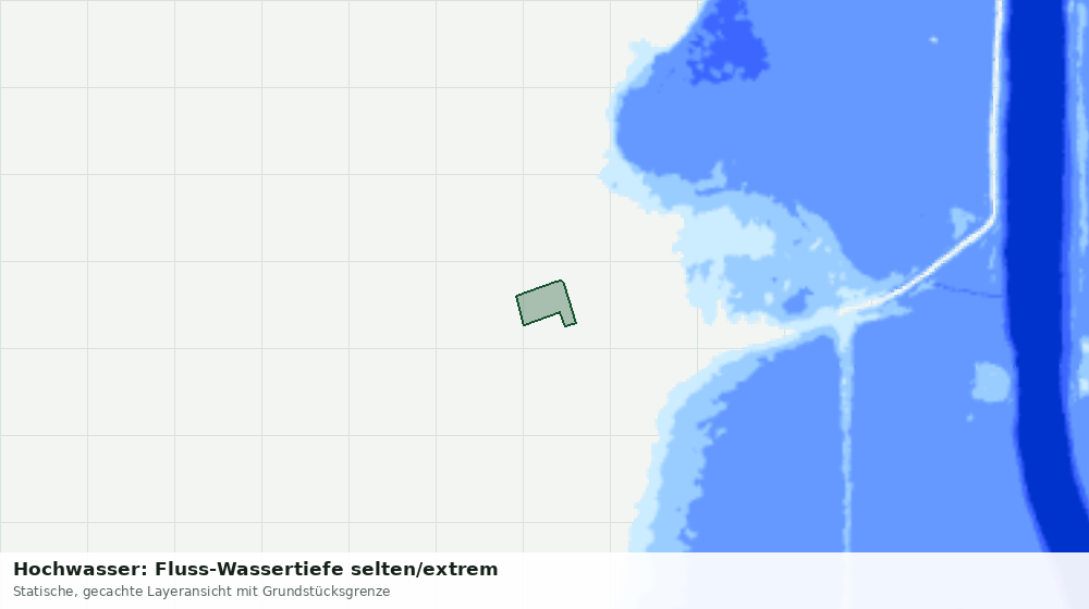 Statische Kartenansicht: Hochwasser: Fluss-Wassertiefe selten/extrem