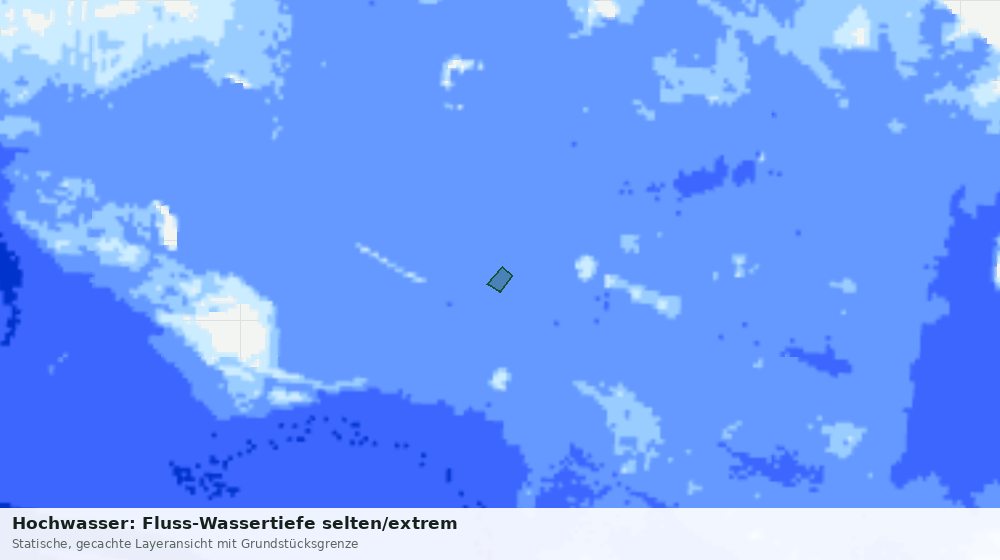 Statische Kartenansicht: Hochwasser: Fluss-Wassertiefe selten/extrem