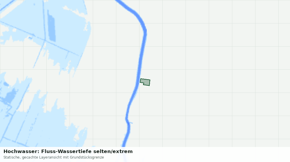 Statische Kartenansicht: Hochwasser: Fluss-Wassertiefe selten/extrem