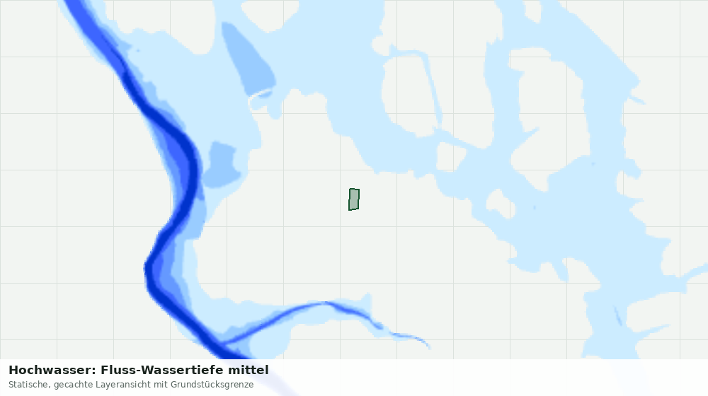 Statische Kartenansicht: Hochwasser: Fluss-Wassertiefe mittel