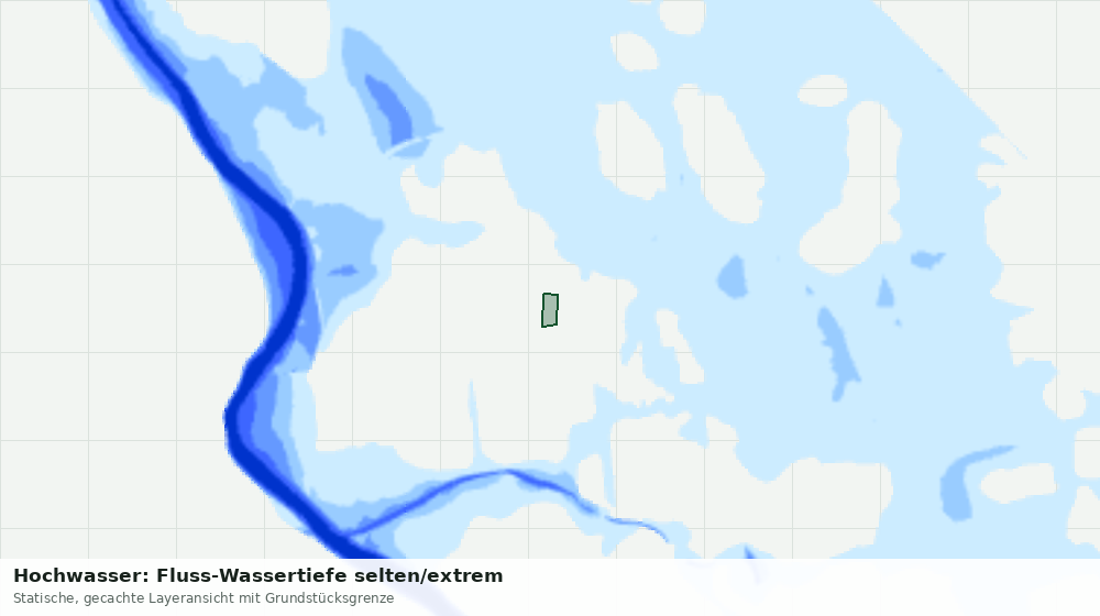 Statische Kartenansicht: Hochwasser: Fluss-Wassertiefe selten/extrem