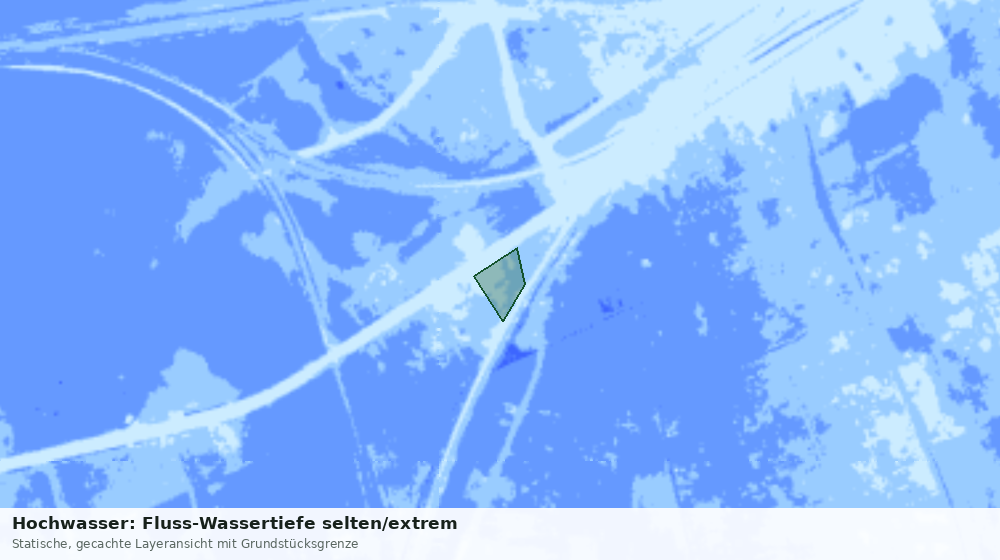 Statische Kartenansicht: Hochwasser: Fluss-Wassertiefe selten/extrem