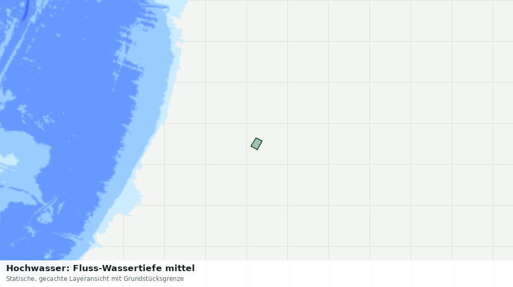 Statische Kartenansicht: Hochwasser: Fluss-Wassertiefe mittel