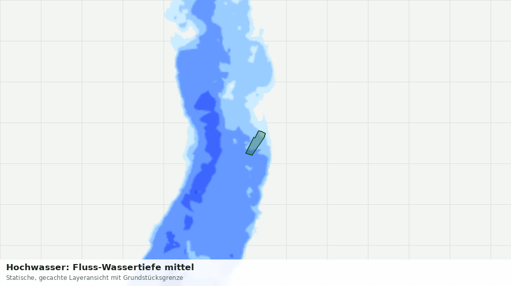 Statische Kartenansicht: Hochwasser: Fluss-Wassertiefe mittel