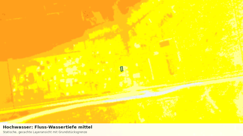 Statische Kartenansicht: Hochwasser: Fluss-Wassertiefe mittel