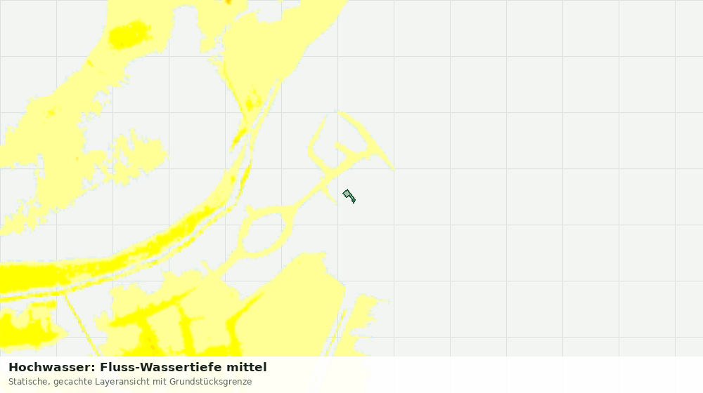 Statische Kartenansicht: Hochwasser: Fluss-Wassertiefe mittel