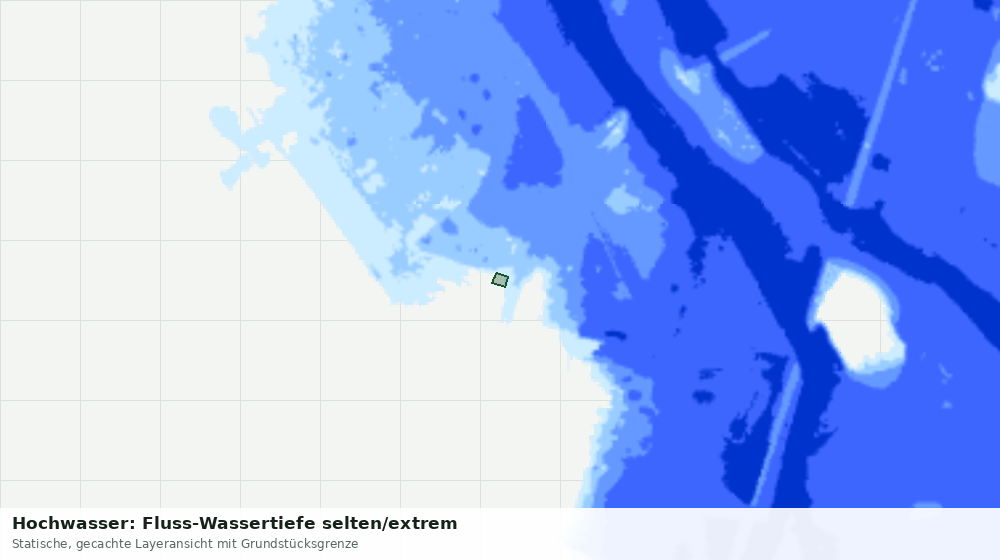 Statische Kartenansicht: Hochwasser: Fluss-Wassertiefe selten/extrem