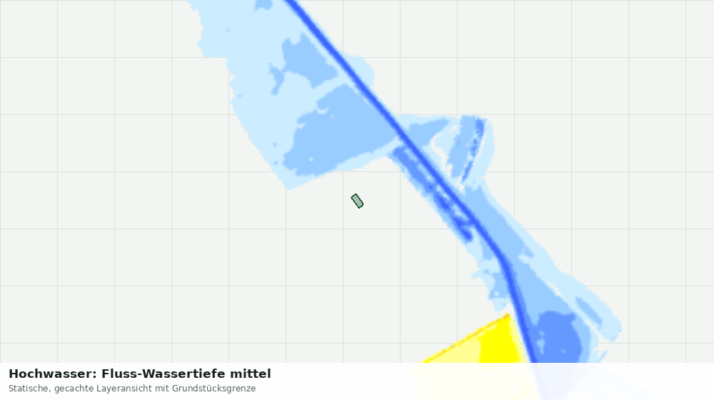 Statische Kartenansicht: Hochwasser: Fluss-Wassertiefe mittel