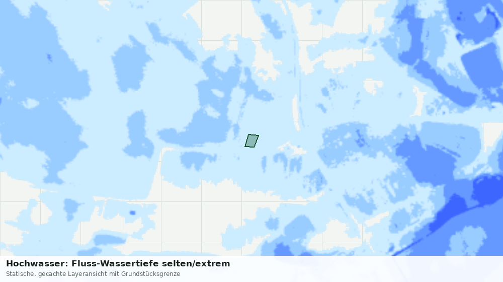 Statische Kartenansicht: Hochwasser: Fluss-Wassertiefe selten/extrem