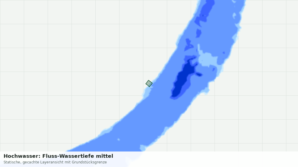 Statische Kartenansicht: Hochwasser: Fluss-Wassertiefe mittel