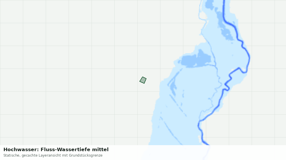 Statische Kartenansicht: Hochwasser: Fluss-Wassertiefe mittel