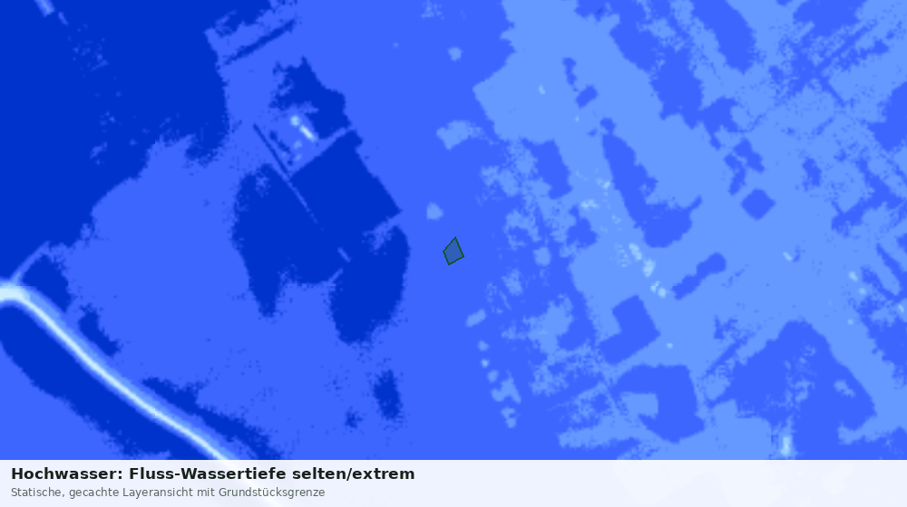 Statische Kartenansicht: Hochwasser: Fluss-Wassertiefe selten/extrem