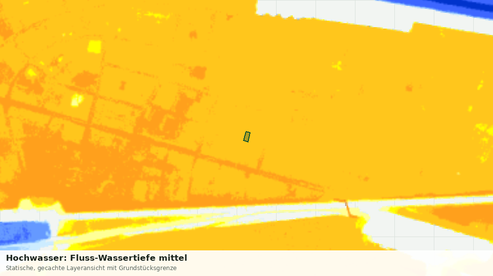 Statische Kartenansicht: Hochwasser: Fluss-Wassertiefe mittel