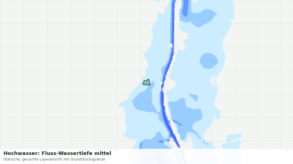 Statische Kartenansicht: Hochwasser: Fluss-Wassertiefe mittel