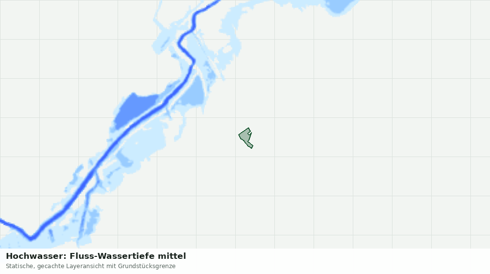 Statische Kartenansicht: Hochwasser: Fluss-Wassertiefe mittel