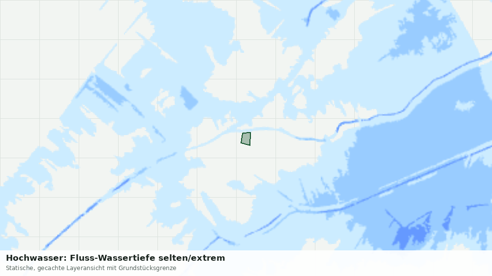 Statische Kartenansicht: Hochwasser: Fluss-Wassertiefe selten/extrem