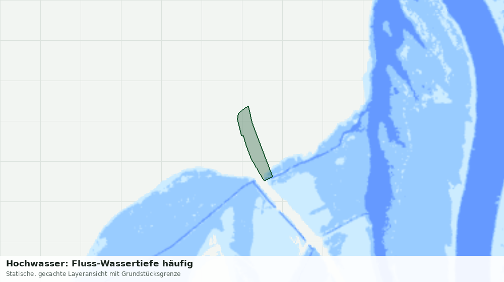 Statische Kartenansicht: Hochwasser: Fluss-Wassertiefe häufig