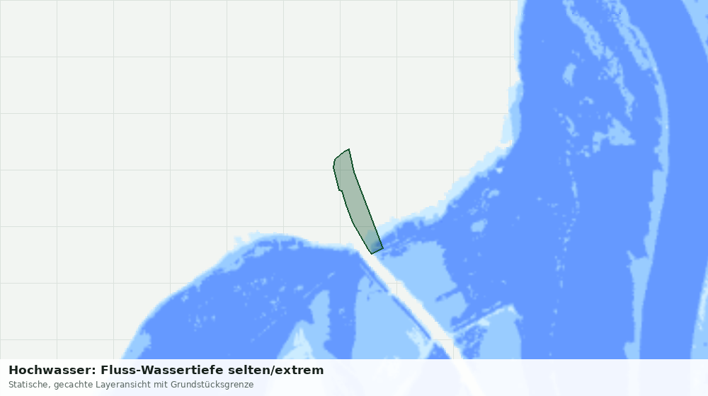 Statische Kartenansicht: Hochwasser: Fluss-Wassertiefe selten/extrem
