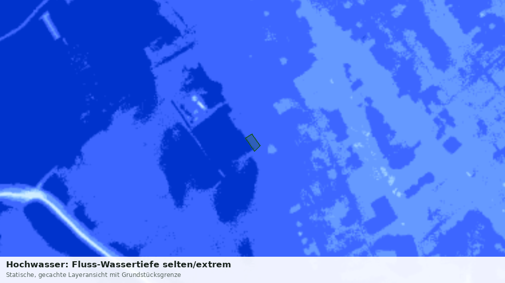 Statische Kartenansicht: Hochwasser: Fluss-Wassertiefe selten/extrem