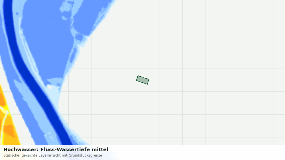 Statische Kartenansicht: Hochwasser: Fluss-Wassertiefe mittel