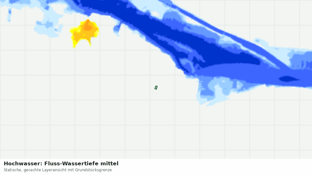 Statische Kartenansicht: Hochwasser: Fluss-Wassertiefe mittel