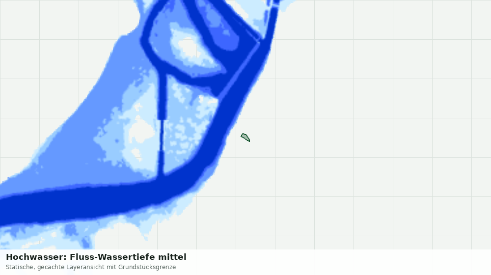 Statische Kartenansicht: Hochwasser: Fluss-Wassertiefe mittel
