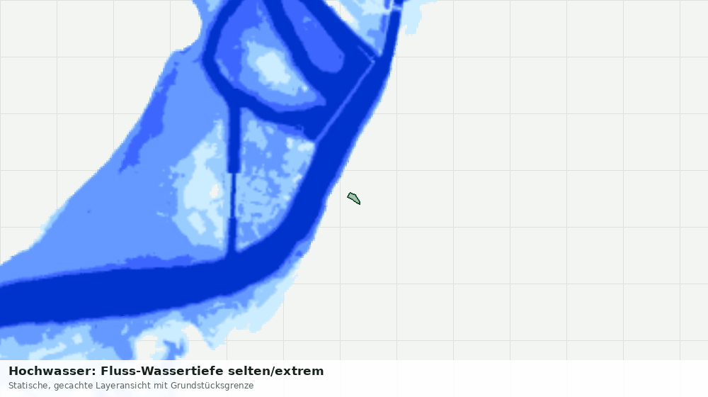 Statische Kartenansicht: Hochwasser: Fluss-Wassertiefe selten/extrem