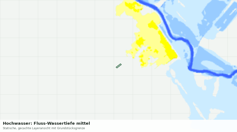 Statische Kartenansicht: Hochwasser: Fluss-Wassertiefe mittel