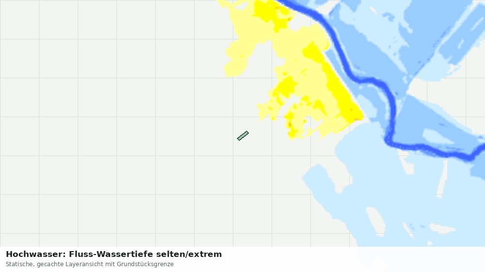 Statische Kartenansicht: Hochwasser: Fluss-Wassertiefe selten/extrem