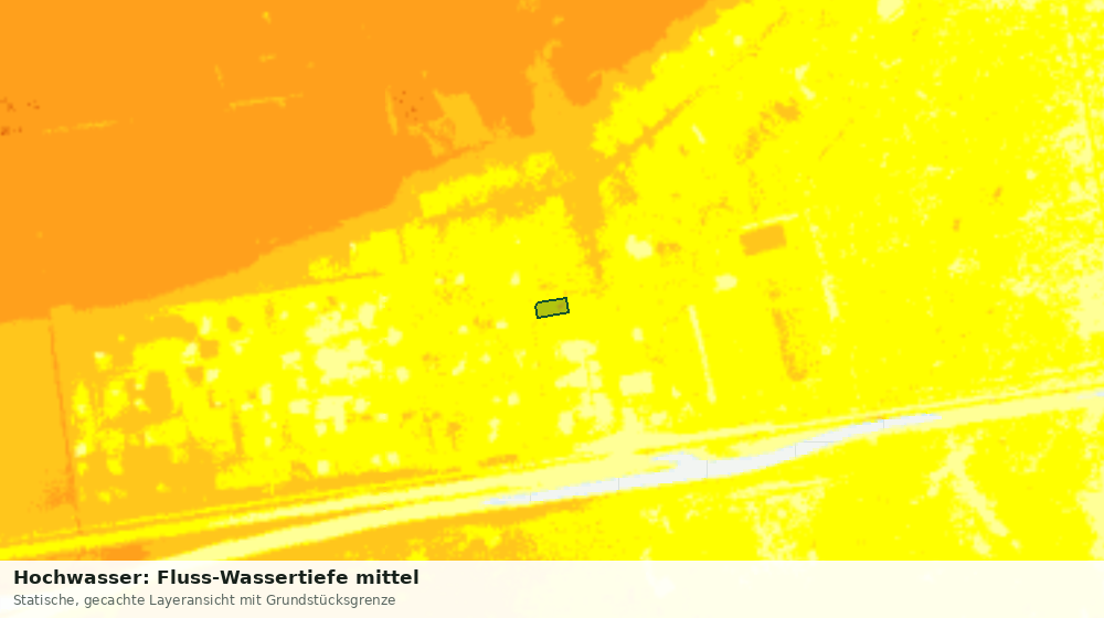 Statische Kartenansicht: Hochwasser: Fluss-Wassertiefe mittel