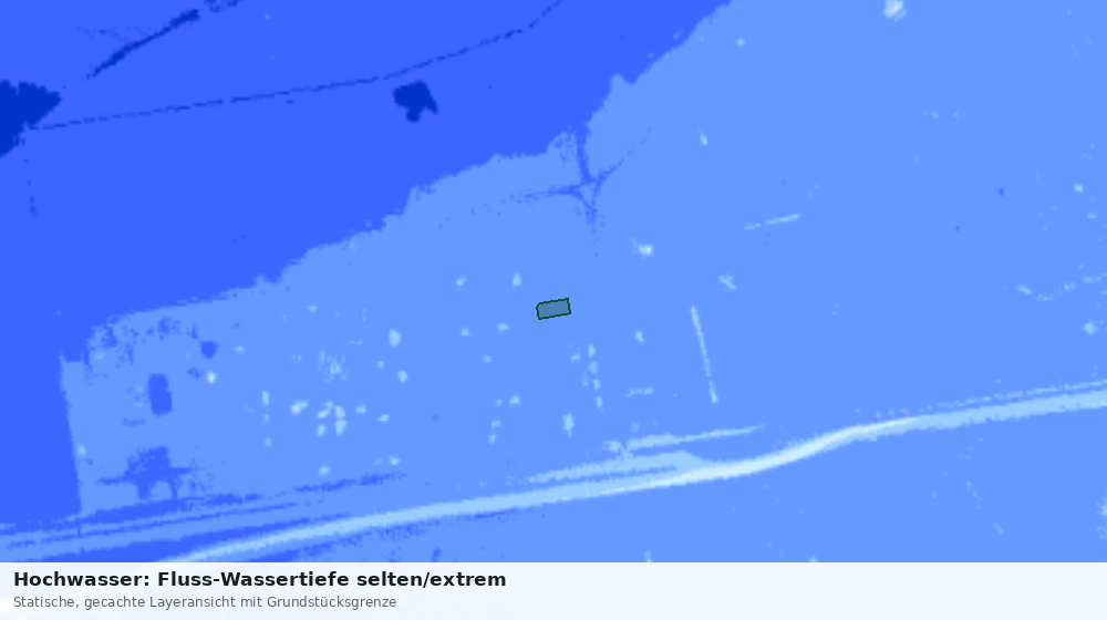 Statische Kartenansicht: Hochwasser: Fluss-Wassertiefe selten/extrem