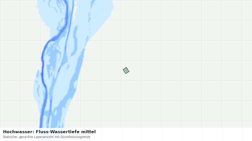 Statische Kartenansicht: Hochwasser: Fluss-Wassertiefe mittel